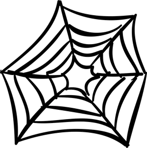 Simplified Spider Web Drawing PNG Image