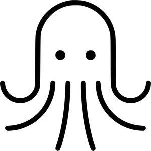 Simplified Squid Icon PNG Image