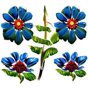 Simplistic Flower Graphic Png Ehn PNG Image