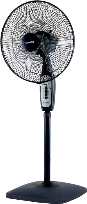 Singer Standing Fan Black Background PNG Image