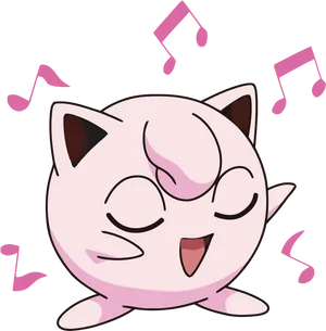 Singing Jigglypuff Pokemon PNG Image