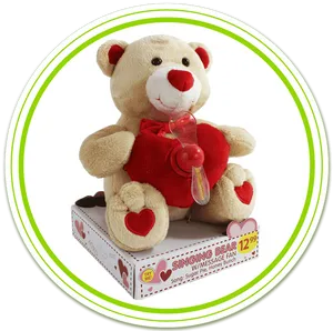 Singing Teddy Bearwith Heartand Pacifier PNG Image