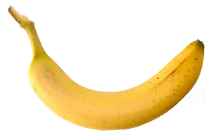 Single Banana Black Background PNG Image