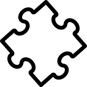 Single Blank Puzzle Piece PNG Image