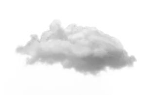 Single Cloud Black Background PNG Image