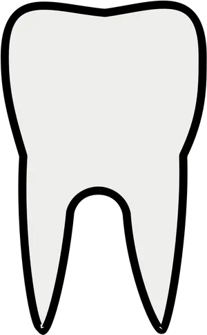 Single Tooth Icon Black Background PNG Image