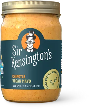 Sir Kensingtons Chipotle Vegan Mayo Jar PNG Image