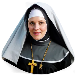 Sister Nun Portrait Png 06242024 PNG Image