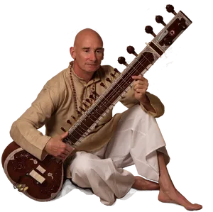 Sitar_ Player_ Traditional_ Attire PNG Image