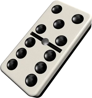 Six Eight Domino Piece PNG Image