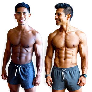 Six Pack Transformation Journey Png Flf PNG Image