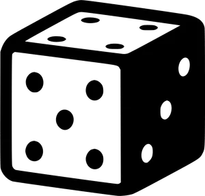 Six Sided Dice Outline PNG Image