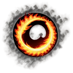 Sizzling Fire Circle Logo Png Yns89 PNG Image