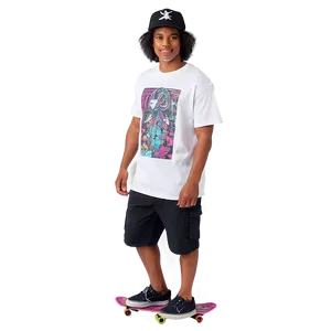 Skateboarding Graphic Tee Png Ejb PNG Image