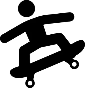 Skateboarding Silhouette Graphic PNG Image