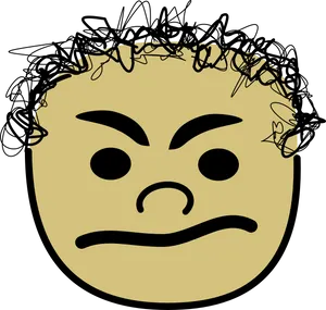 Skeptical Face Emoji Art PNG Image