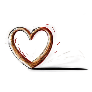 Sketched Heart Design Png Ndg PNG Image