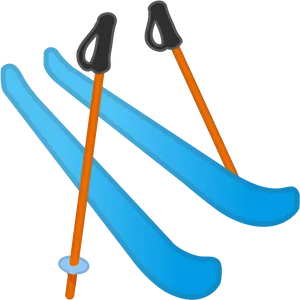 Ski Equipment Vector Illustration PNG Image