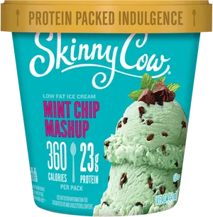 Skinny Cow Mint Chip Mashup Ice Cream PNG Image