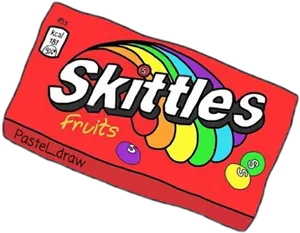 Skittles Fruits Candy Pack Illustration PNG Image