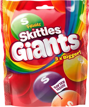 Skittles Giants3x Bigger Pack PNG Image