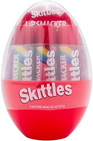 Skittles Lip Smacker Egg Packaging PNG Image