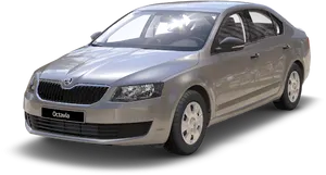 Skoda Octavia Silver Sedan H D PNG Image