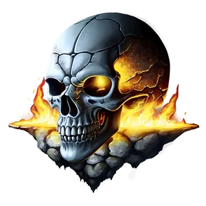 Skull Ablaze Art Png 59 PNG Image