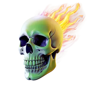 Skull Ablaze Art Png Odx78 PNG Image