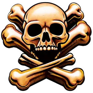 Skull And Crossbones Silhouette Png Cfm21 PNG Image