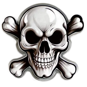 Skull And Crossbones Sticker Png Hag74 PNG Image