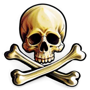 Skull And Crossbones Sticker Png Vcd PNG Image