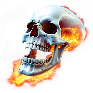 Skull On Fire Drawing Png 96 PNG Image