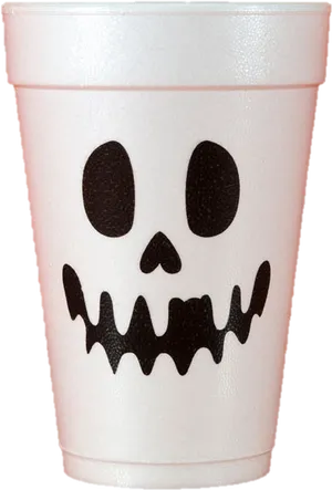 Skull Print Paper Cup PNG Image