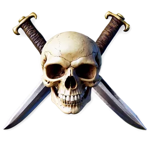 Skull With Crossed Swords Png Fla PNG Image