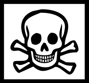 Skulland Crossbones Outline PNG Image