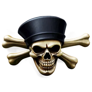 Skulland Crossboneswith Top Hat PNG Image