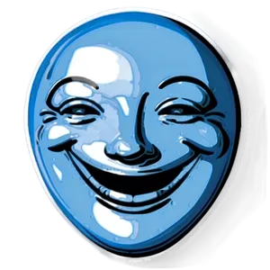 Sky Blue Smiling Face Png Bgf PNG Image