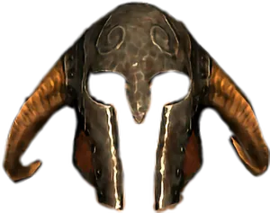 Skyrim Iron Helmet Graphic PNG Image