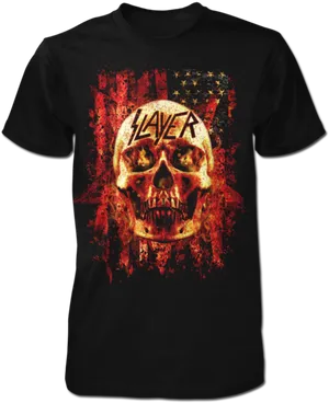 Slayer Band Skull Graphic T Shirt PNG Image