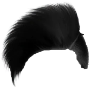 Sleek_ Black_ Hair_ Sweep PNG Image