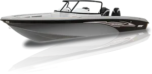 Sleek Black Speedboaton Display PNG Image