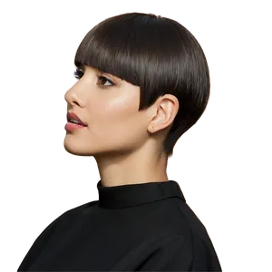 Sleek Bowl Haircut Design Png Bpd PNG Image