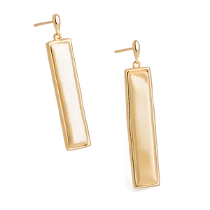 Sleek Gold Bar Earrings Png 06262024 PNG Image