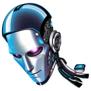 Sleek Robot Head Graphic Png Mfy PNG Image