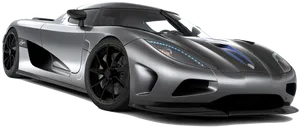 Sleek Supercar Profile View PNG Image