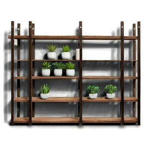 Sleek Wood Shelf Arrangements Png Hgh46 PNG Image