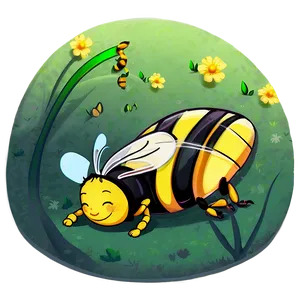 Sleeping Bee Cute Png 06252024 PNG Image