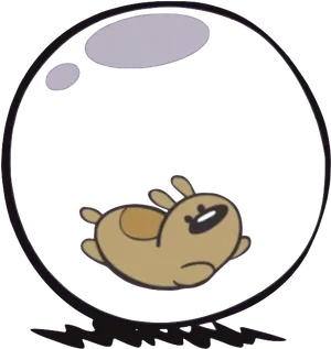 Sleeping Hamster Cartoon Bubble PNG Image