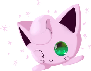 Sleeping Jigglypuff Pokemon PNG Image